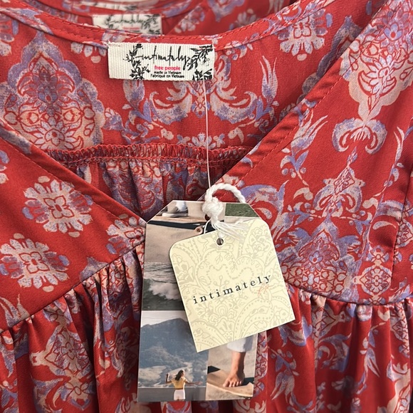 Free People Misty Morning Trapeze/Red Combo - Picture 5 of 5